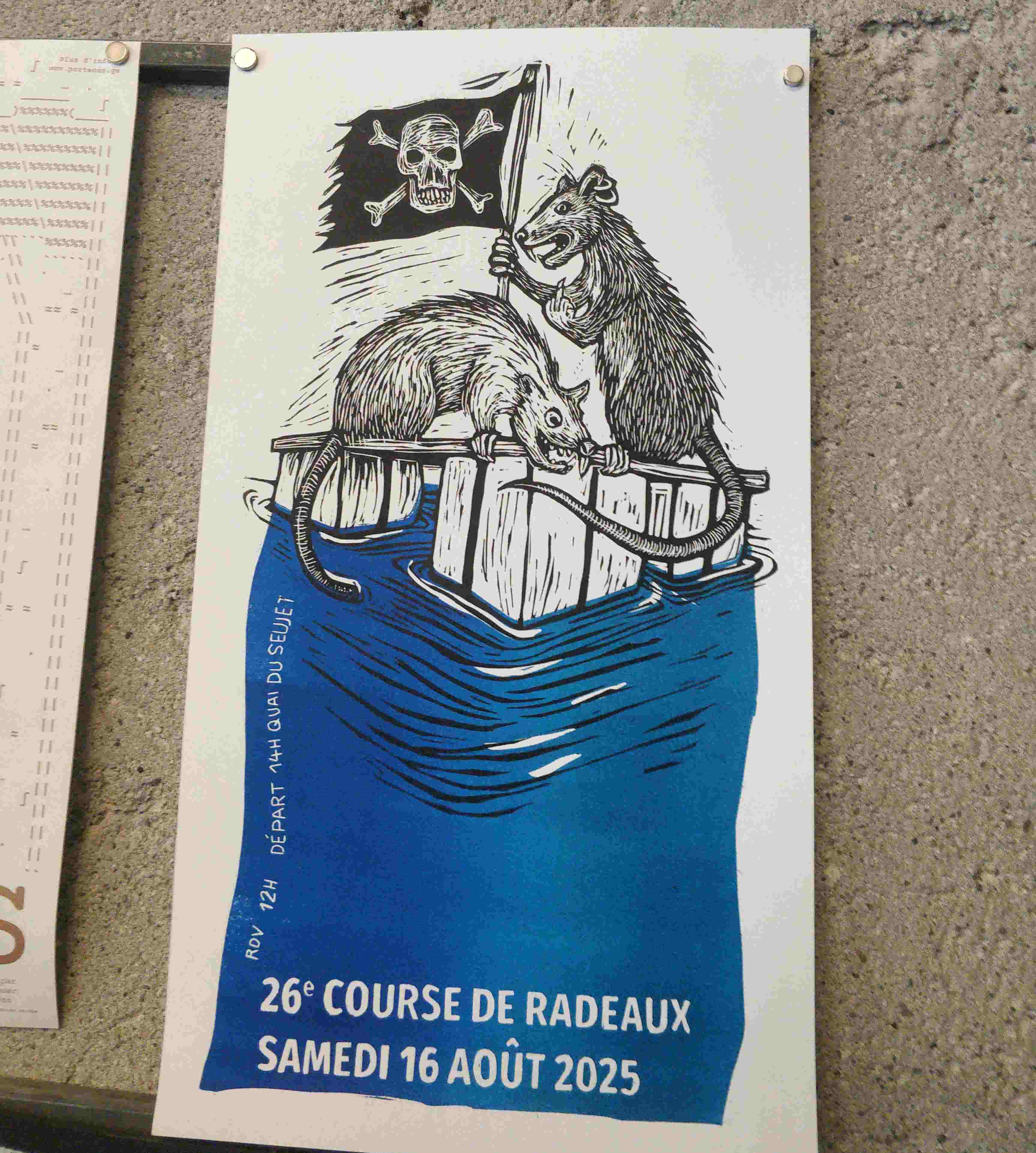 Affiche de la descente des radeaux